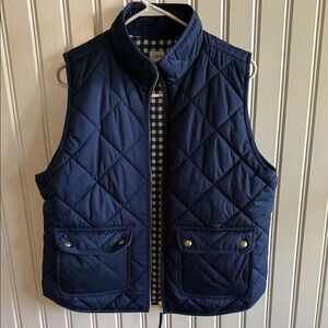J. Crew Factory Navy Quilted Vest